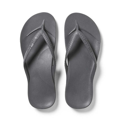 Archies Charcoal Arch Support Thongs