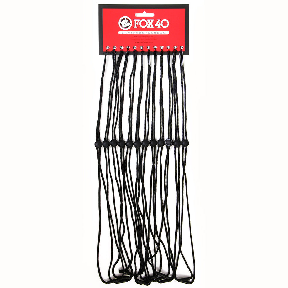 FOX 40 Breakaway Lanyard - Black 12Pk