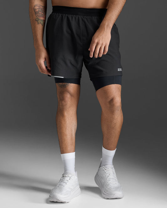 2XU Men's Aero 2-in-1 5 Inch Shorts